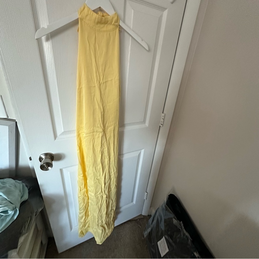 Yellow Halter Neck Dress